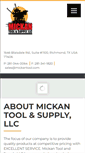 Mobile Screenshot of mickantool.com